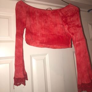 Tye dye off shoulder top